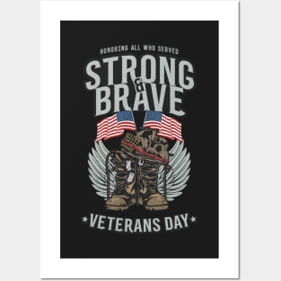 HONORING ALL WHO SERVED VETERANS DAY Posters and Art